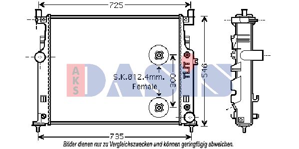 AKS DASIS Radiators, Motora dzesēšanas sistēma 120058N